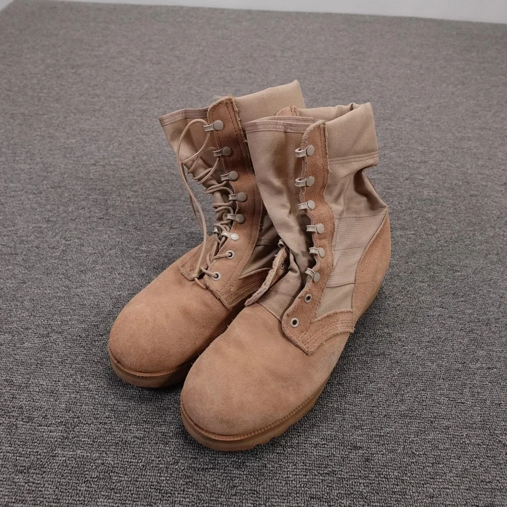Altama Combat Boots Mens Size 9.5 Beige Suede Military Tactical Vibram Sole